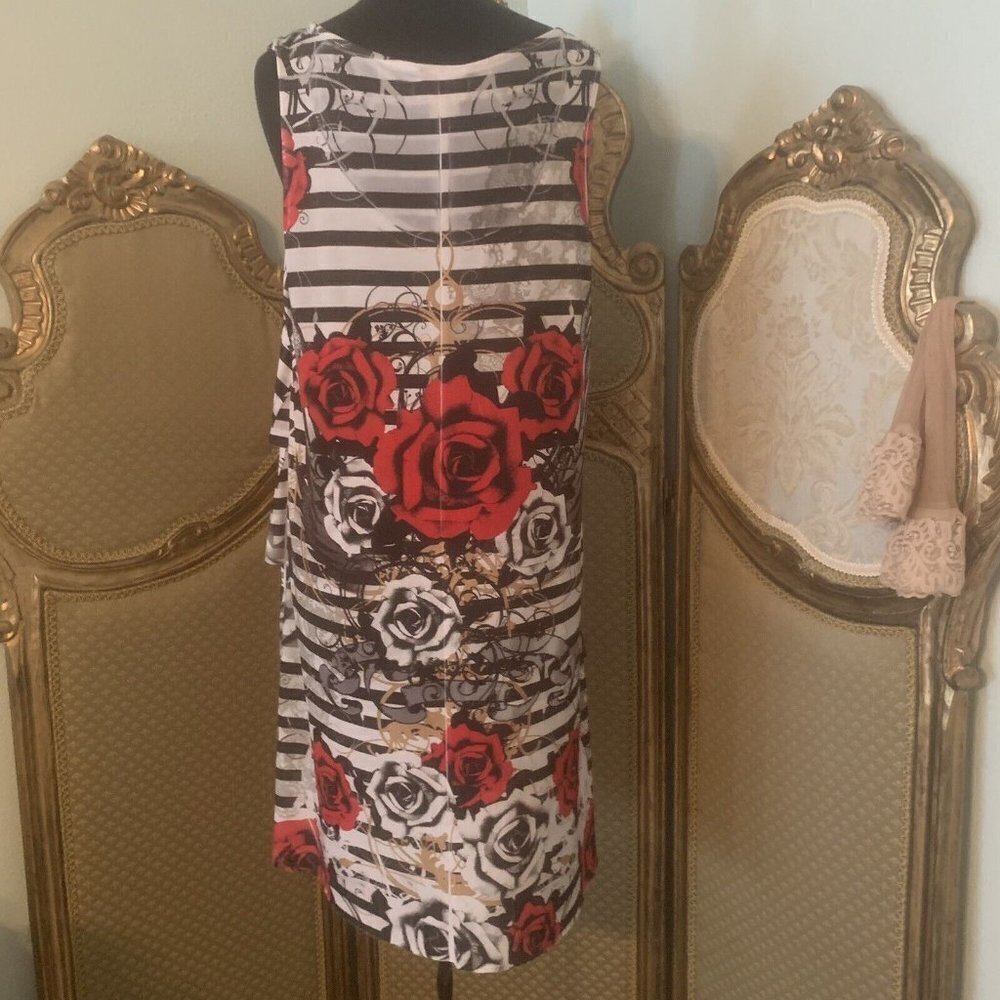 Caren Sport. Size 2X. Stretch Dress with Ruffles all down the front. B46 - Picture 6 of 7